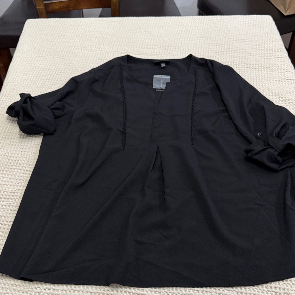 Women’s Plus Size Lane Bryant Black Blouse